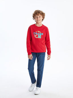 Bisiklet Yaka Erkek ?ocuk Sweatshirt