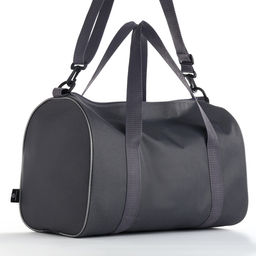 Сумка спортивная на молнии TEXTURA, с подкладкой, с длинным ремнём, маленький размер, серая