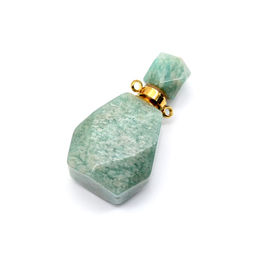 Парфюмерный флакон-кулон из амазонита 20*14*36мм