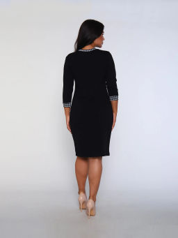 Платье женское, цвет черный белый