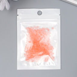 Бисер стекло 8/0 Матовый полупрозрачный. Светло-оранжевый 10 гр - Арт узор фото 3