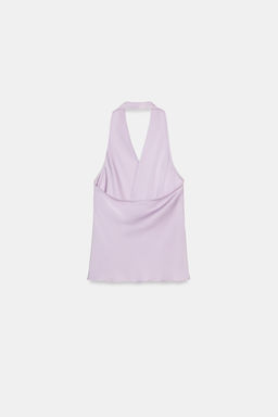 TOP SATINADO HALTER / Malva claro - Zara фото 6