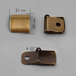 Цена за 10 шт. Застёжка для бейсболки, 21 20 см, цвет антик