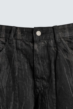 JORTS DENIM ESTAMPADO LAVADO / Negro - Zara фото 9
