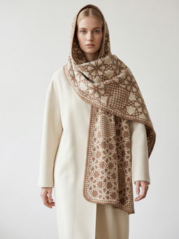 в составе ШЕРСТЬ и КАШЕМИР Большой, мягкий, теплый двусторонний палантин - Tantino фото 11