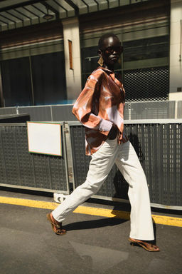 PRINTED SATIN SHIRT - Zara фото 5