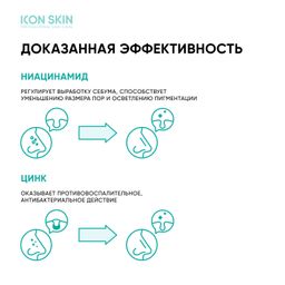 Себорегулирующая сыворотка-концентрат с ниацинамидом Rest Your Sebum - Icon skin фото 6