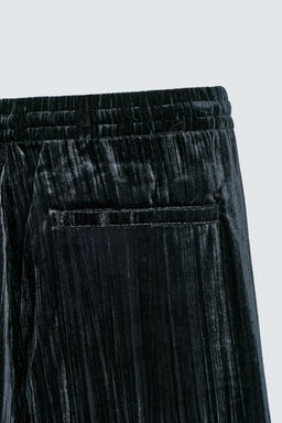 PLEATED VELVET TROUSERS - Zara фото 9