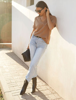 Футболка из премиального хлопка с эластаном