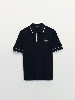 Джемпер поло фактурное с вышивкой / Zarina