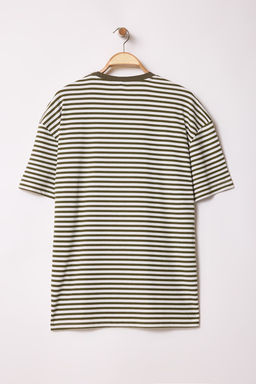 TRENDYOL MAN Haki Limited Edition Oversize/Genis Kesim T-Shirt TMNSS25TS00081
