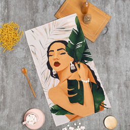 Цена за 2 шт. Полотенце Этель «Тропики» 40×73 см, 100% хлопок, вафля 160 г/м²