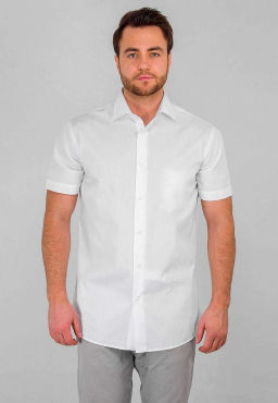 Сорочка мужская короткий рукав GREG 100/109/WHITE/Z_V
