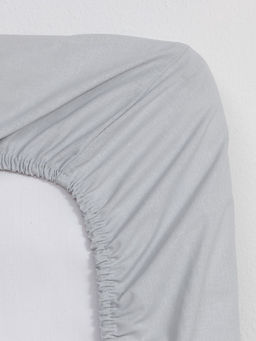 Простыня на резинке Этель 140*200*25, цв.серый, 100% хлопок, поплин 125г/м2  фото 9
