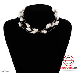 Украшение на шею в виде искусственного жемчуга