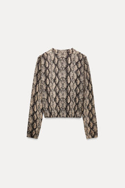 KNIT CARDIGAN WITH ANIMAL PRINT - Zara фото 6