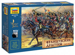 Игр. набор "Французские драгуны (1805-1813гг)" 17шт, 1:72, в коробке (8024 "ZVEZDA") неокрашенные