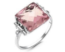 Кольцо из серебра морганит, Эммануэль