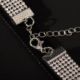 Чокер Грация искр, тонкий, цвет черно-серебряный, L=30 см - Queen fair фото 2