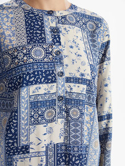 Bisiklet Yaka Desenli Kad?n Tunik