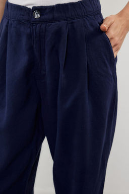 Lacivert Premium Dikis Detayl? Beli Lastikli Yuksek Bel Balon Jeans TWOAW25JE00002 - Trendyolmilla фото 4