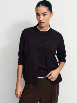 Вязаный жилет из вискозы / Zarina фото 6