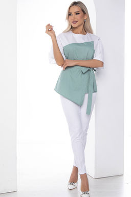 Костюм Сила нежности белый/фисташка К10164 - Lt collection фото 7
