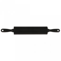 Скалка силиконовая Монпансье 31,5см, д4,3см, рабочая длина 17,5см, пластмассовые ручки, цвета в ассортименте: фуксия; салатовый, красный, розовый; черный; темно-серый, в п/эт пакете (Китай) - Домашняя мода фото 4