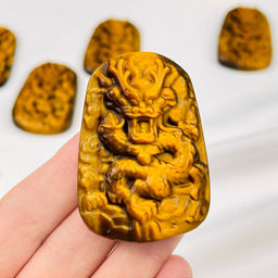 Фигурка "Дракон" из Тигрового глаза