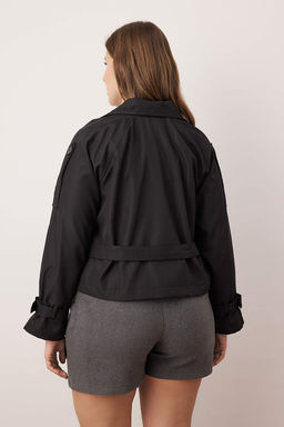 Tas Regular Buyuk Beden Trenckot TWOAW26BM00002 - Trendyolmilla фото 11