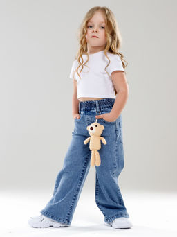 Джинсы-трубы для девочек - СИНЯЯ МОДА фото 5