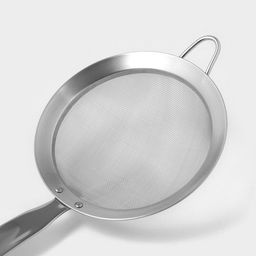 Сито для просеивания Доляна Zero, d=15 см, с ручкой, нержавеющая сталь, серебристое