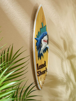 Панно «Доска для сёрфа Land Shark», дерево, 40×11 см