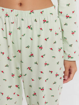 Пижама женская с принтом веточки на морской пене 592462 - Mark formelle фото 6