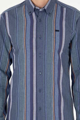 Мужская темно-зеленая рубашка с длинным рукавом - U.s. polo assn фото 6