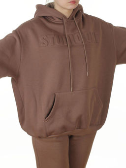 2811 BROWN Худи унисекс женское (95% хлопок, 5% спандекс)