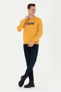 Мужской горчичный свитер - U.s. polo assn фото 10