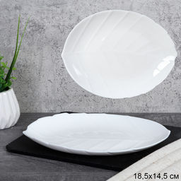 Блюдо для сервировки 190 мм Лист WL75 (white) /уп 6/48/ 745637