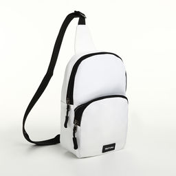 Сумка-слинг на молнии TEXTURA, наружный карман, белая