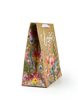 Цена за 2 шт. Пакет подарочный крафтовый 8 марта, ML 23?11.5?27 см