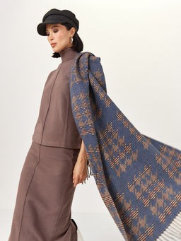 в составе ШЕРСТЬ  и КАШЕМИР Большой, мягкий, теплый  двусторонний палантин - Tantino фото 8