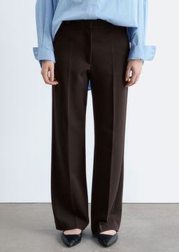 Pantalones rectos con pliegues marcados - H&m фото 9