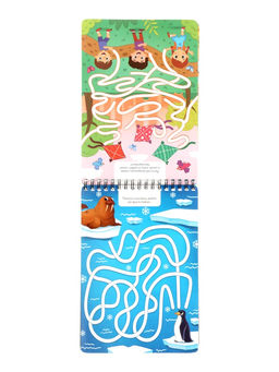 Книга «Многоразовые лабиринты», с маркером, 40 стр.