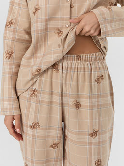 Комплект женский домашний бежевый с принтом мишек - Mark formelle фото 6