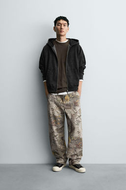 ABSTRACT PRINT CARPENTER TROUSERS