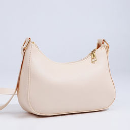 Сумка-багет на молнии, цвет молочный - Simaland фото 3