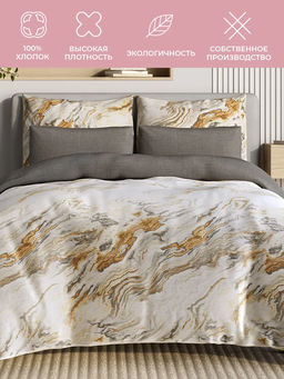 Постельное белье Марбл Евро + 4 наволочки - Ecotex фото 5