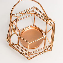 Подсвечник на 1 свечу «Геометрия», под золото, с ручкой 8.5×10×9 см