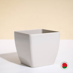 Цена за 2 шт. Кашпо для цветов, 15×15 см, 2.5 л, пластик, бежевое