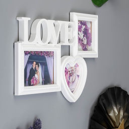 Фоторамка - коллаж на 3 фото Любовь, (пластиковый экран)